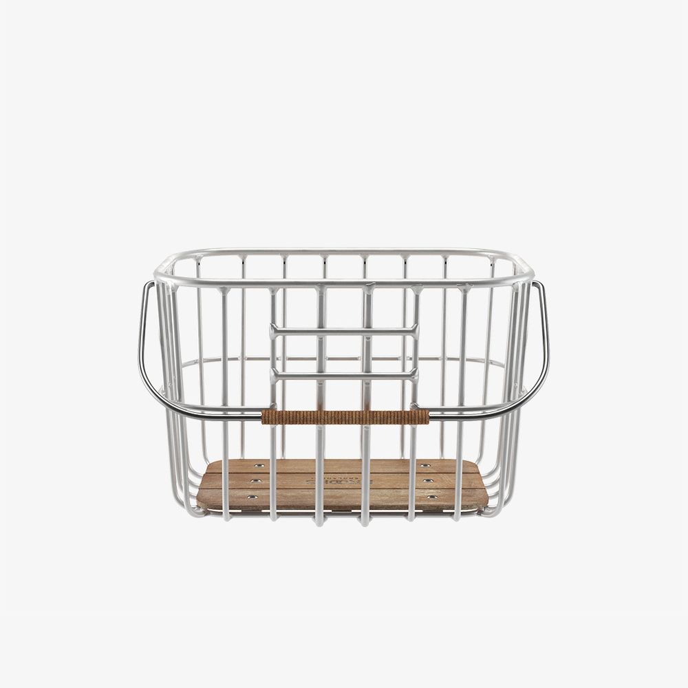 Silver store bike basket