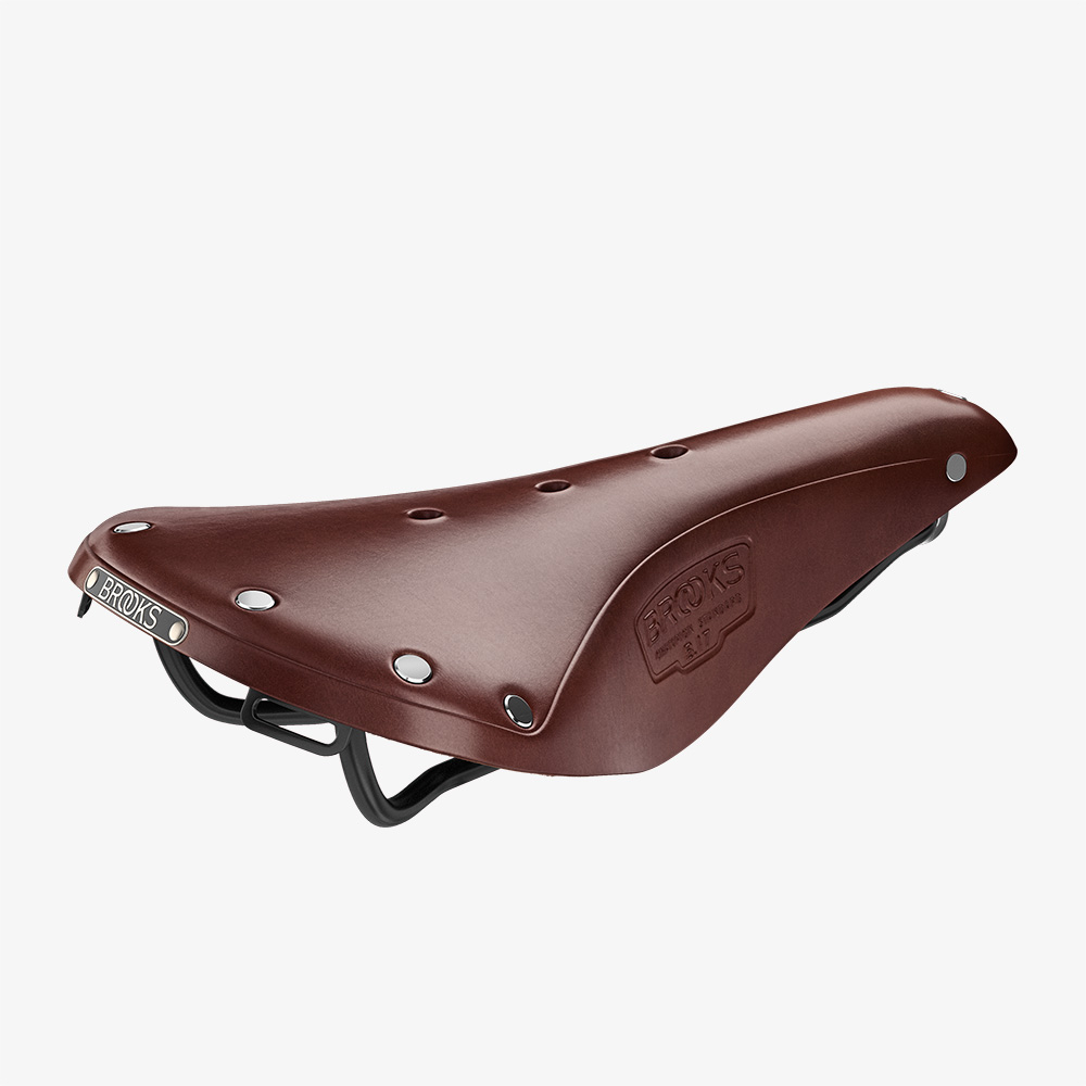 Tan leather bike seat online