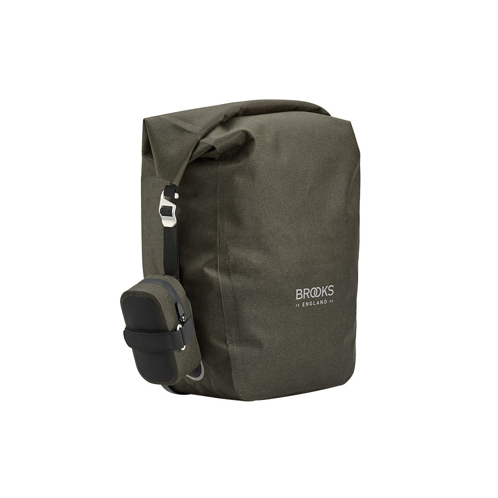 brooks england scape pannier large bag endurance gravel mud green