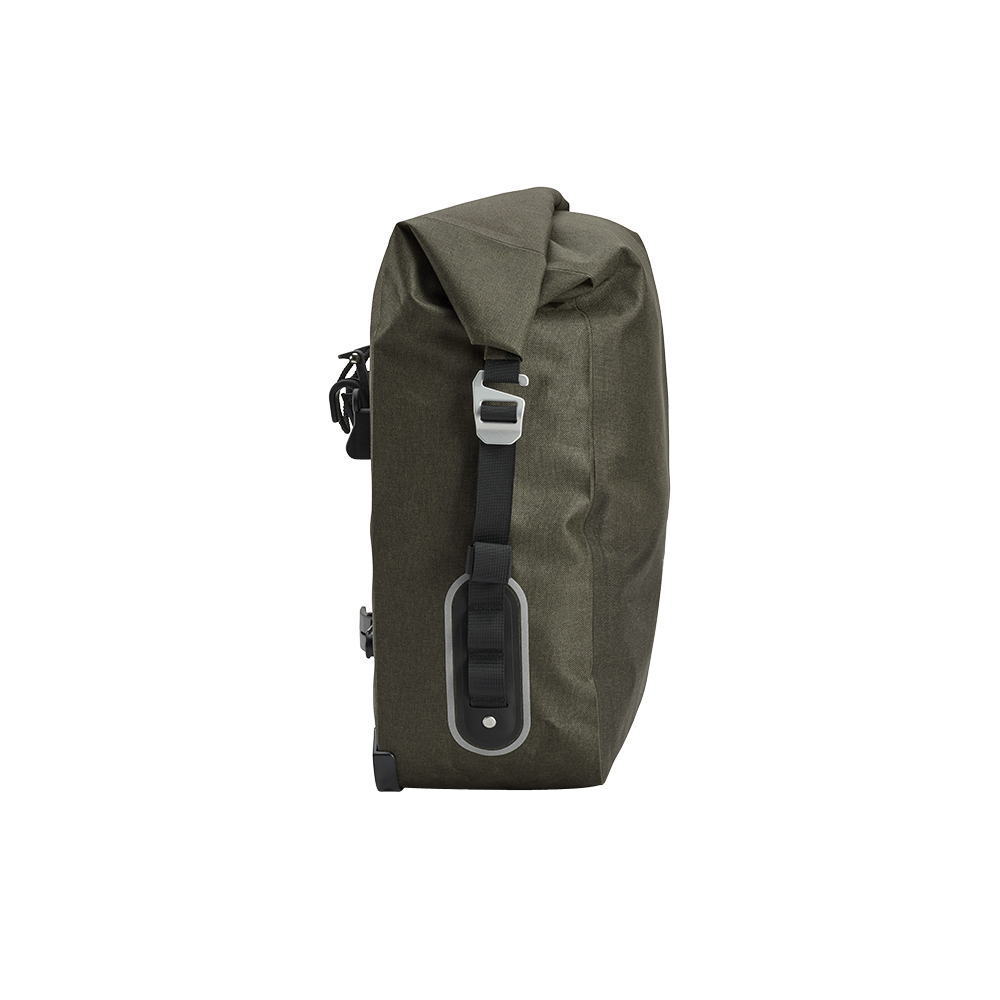 brooks england scape pannier large bag long distance biking waterproof mud green