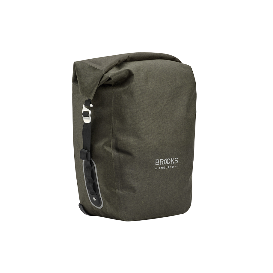 scape waterproof large pannier brooks england mud green